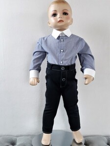 spodnie bawełna granat