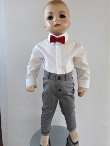 koszulo body z kołnierzykiem białe