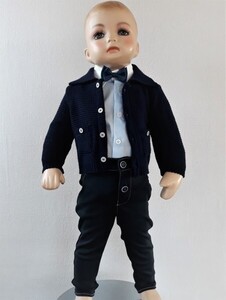 koszulo body z kołnierzykiem niebiesko - białe