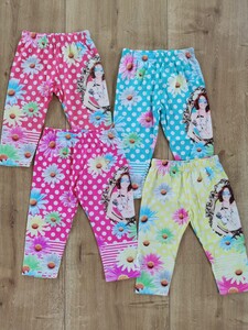 Leginsy 3/4 kwiat malina LK-01