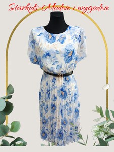Sukienka plisowana kwiaty SPK-01