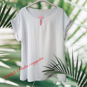 Bluzka biała łeska